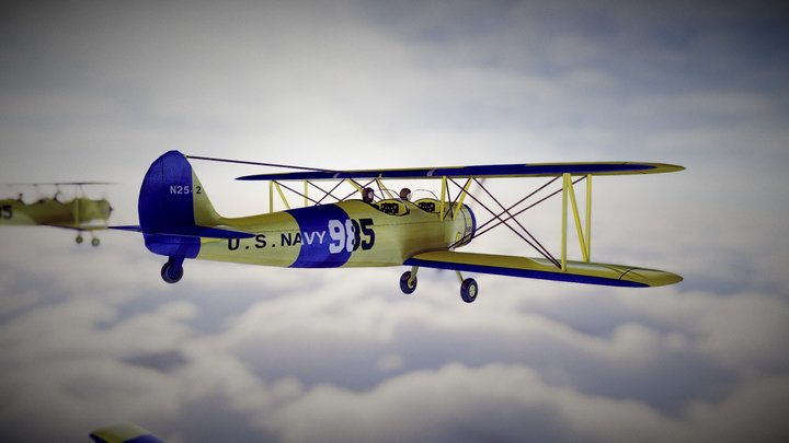 BOEING-STEARMAN MODEL 75 3D Model
