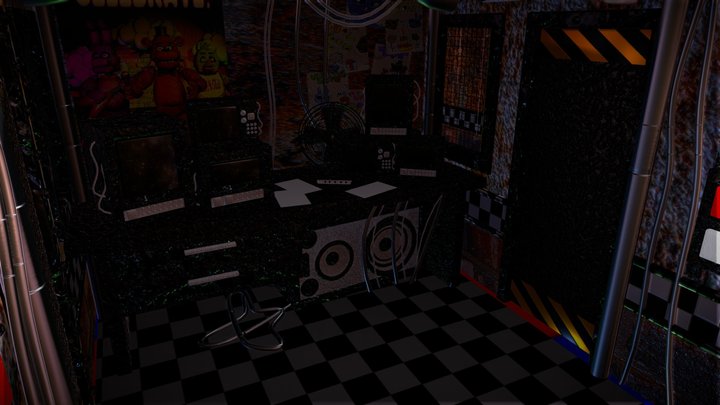 Fnaf 1 Map 3D Model