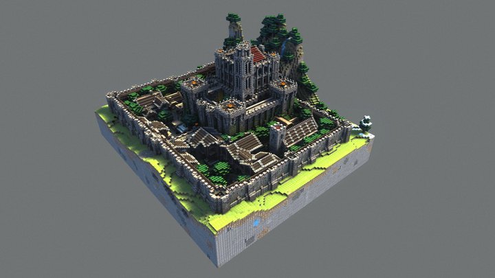 Minecraft Castle 3D Model