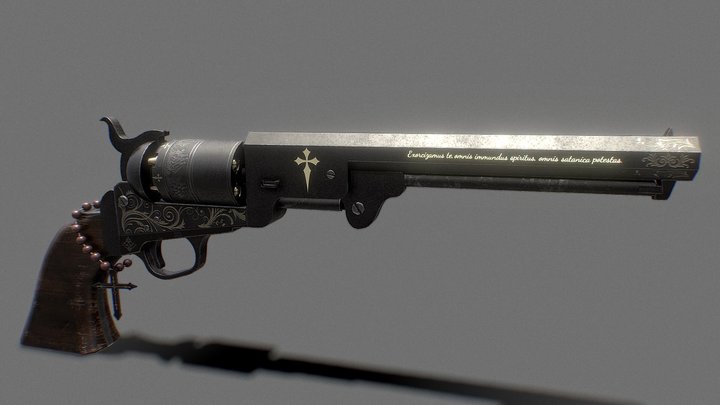 Colt Navy Exorcist Revolver 3D Model