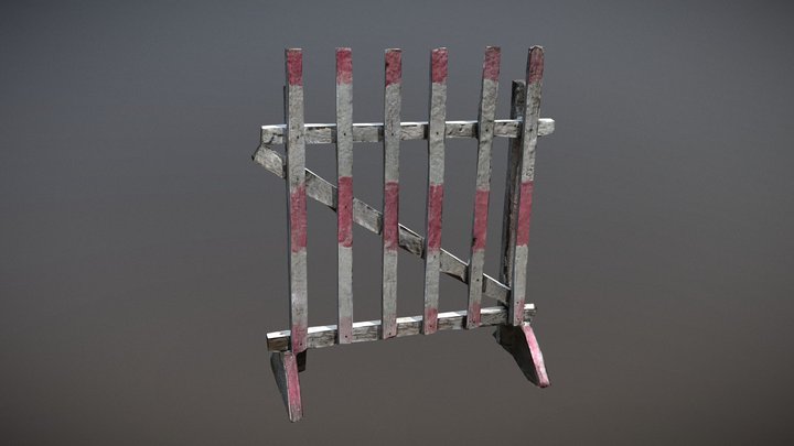 Small Realistic Fence 3D Model