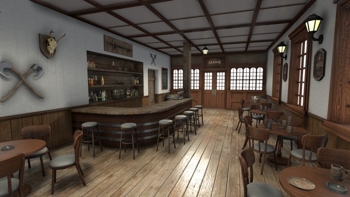 British Pub 3D Model