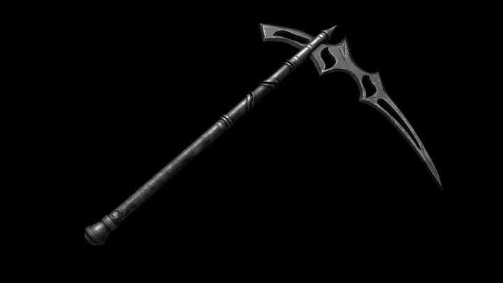 Demon Battle Scythe 3D Model