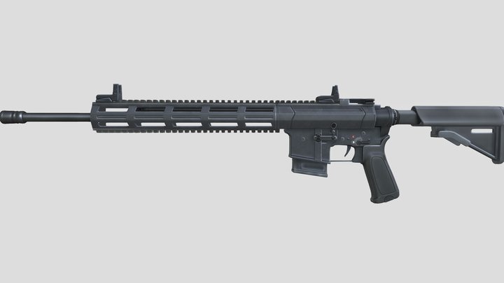 M4 Marksman Rifle 3D Model