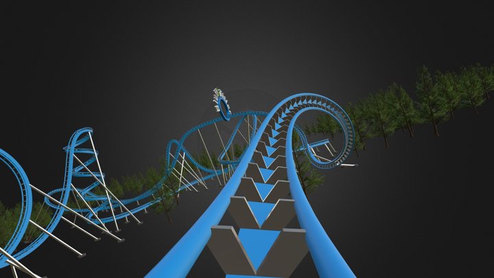 1st person POV roller coaster 3D Model