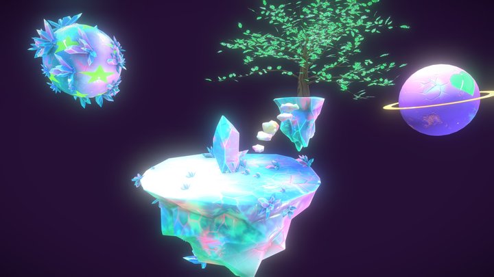 Crystal Planet 3D Model