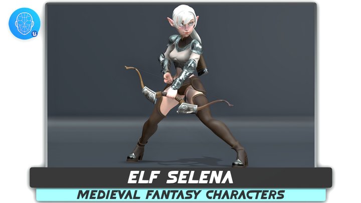 Elf Selena - Fantasy Female - Medieval Girl - 42 3D Model