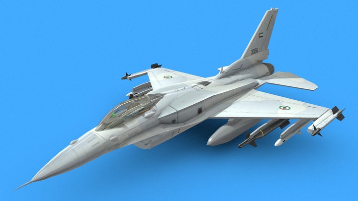 Lockheed Martin F-16e/f "Fighting Falcon" 3D Model