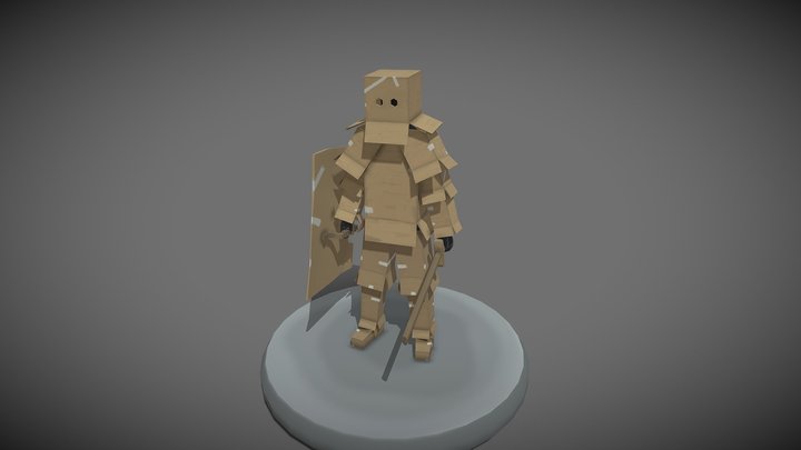 LOW POLY character (swordsman) 3D Model