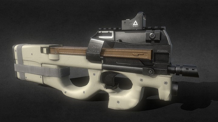 P90 Sub Machinegun 3D Model