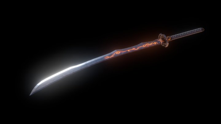 Mystical Ember Blade 3D Model