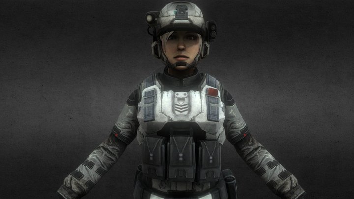 Female Halo Reach Marine 3D Model