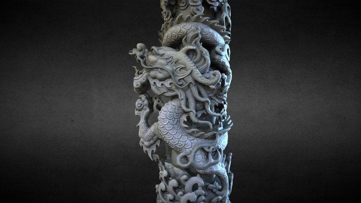 Dragon Column-01 3D Model