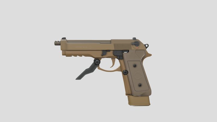 M9A4 Diammati Pistol 3D Model