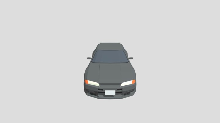 Low poly Nissan Skyline GT-R VIII (R32) 3D Model